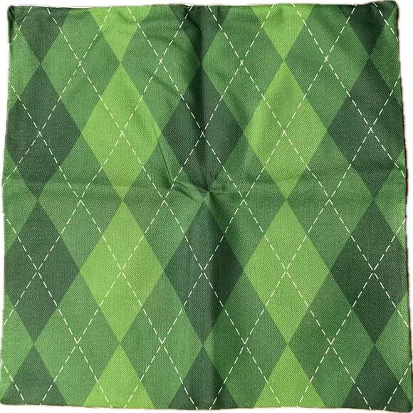St. Patty’s Day 18x18 Pillow Covers – Green Plaid, Shamrock, Gnome – Set of 4 - Picture 8 of 10
